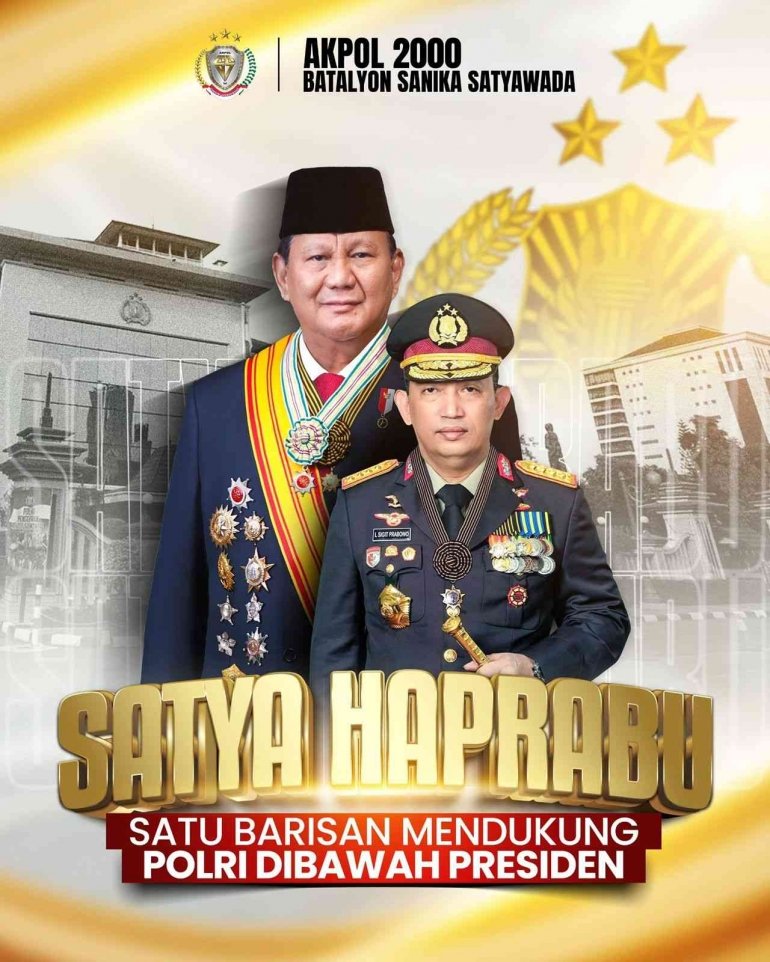 Akpol 2000 Batalyon Sanika Satyawada Tegaskan Satu Barisan Dukung Polri di Bawah Kepemimpinan Presiden