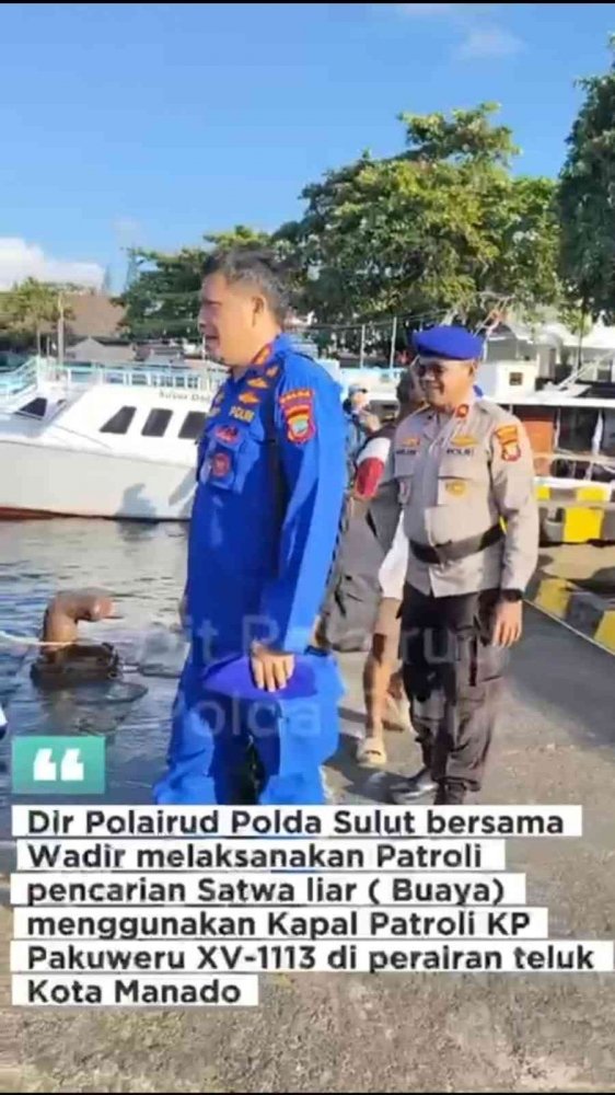 Sapulidi News : Dir Polairud Polda Sulut Pimpin Lansung Patroli Pencarian Satwa Liar